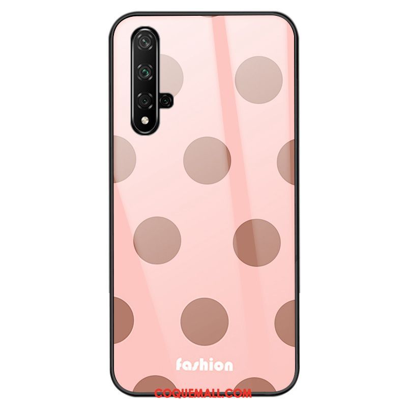 Étui Huawei Nova 5t Incassable Rose Fleurs, Coque Huawei Nova 5t Téléphone Portable Verre