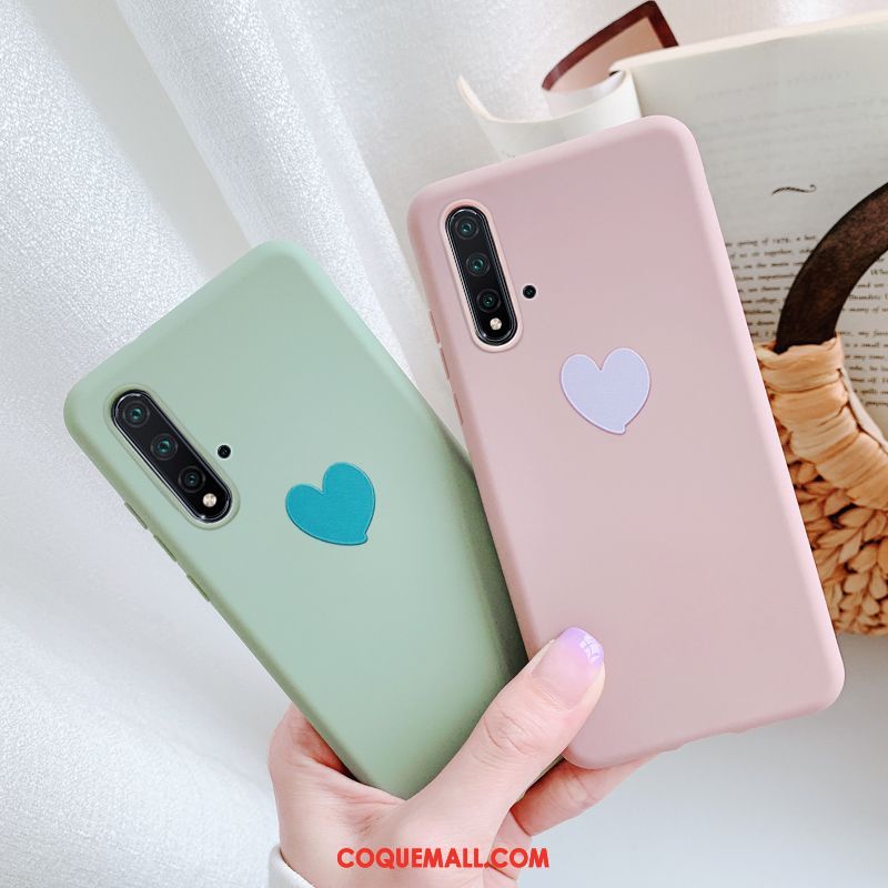 Étui Huawei Nova 5t Personnalité Amour Nouveau, Coque Huawei Nova 5t Fluide Doux Vert