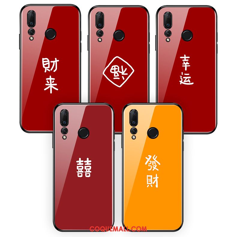 Étui Huawei P Smart+ 2019 Jaune Silicone Charmant, Coque Huawei P Smart+ 2019 Frais Chanceux