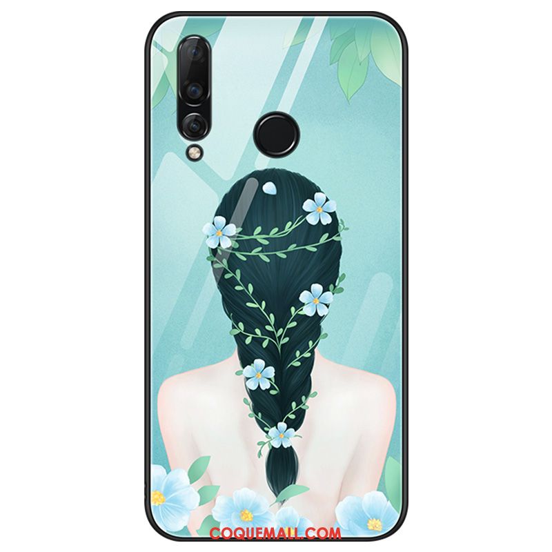 Étui Huawei P Smart+ 2019 Silicone Fluide Doux Tout Compris, Coque Huawei P Smart+ 2019 Vert Incassable