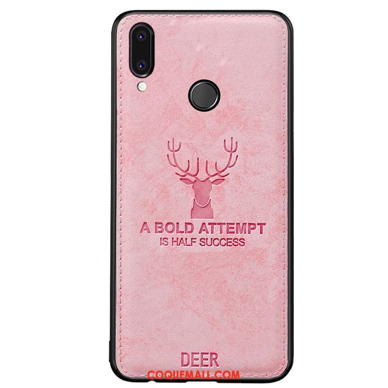 Étui Huawei P Smart 2019 Simple Créatif Rose, Coque Huawei P Smart 2019 Incassable Protection