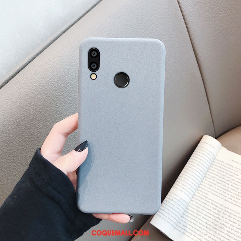 Étui Huawei P Smart 2019 Simple Fluide Doux Tempérer, Coque Huawei P Smart 2019 Gris Membrane Sandfarben