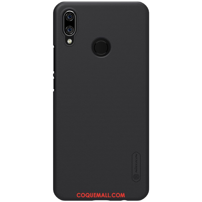 Étui Huawei P Smart+ Délavé En Daim Protection Or, Coque Huawei P Smart+ Difficile Antidérapant