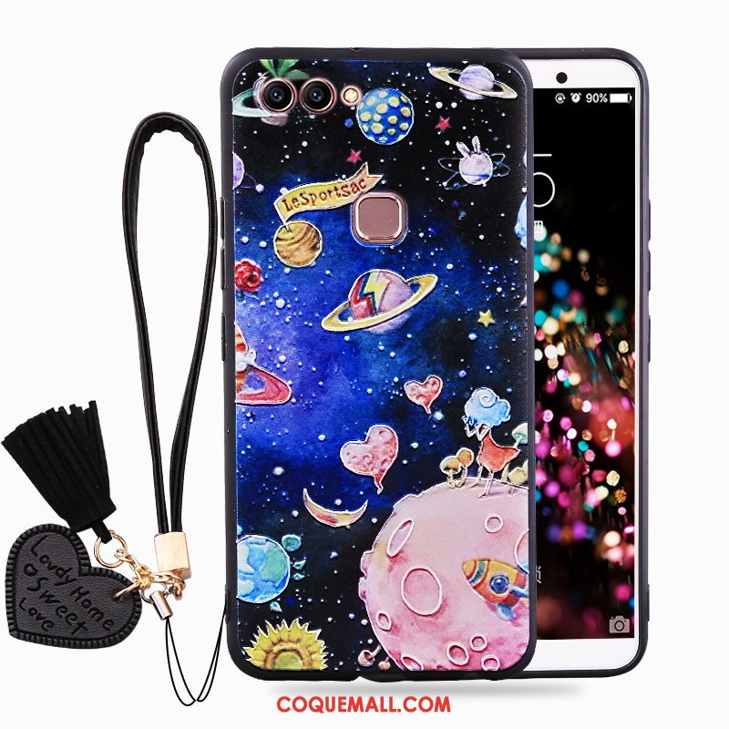 Étui Huawei P Smart Fluide Doux Bleu Silicone, Coque Huawei P Smart Créatif Tout Compris