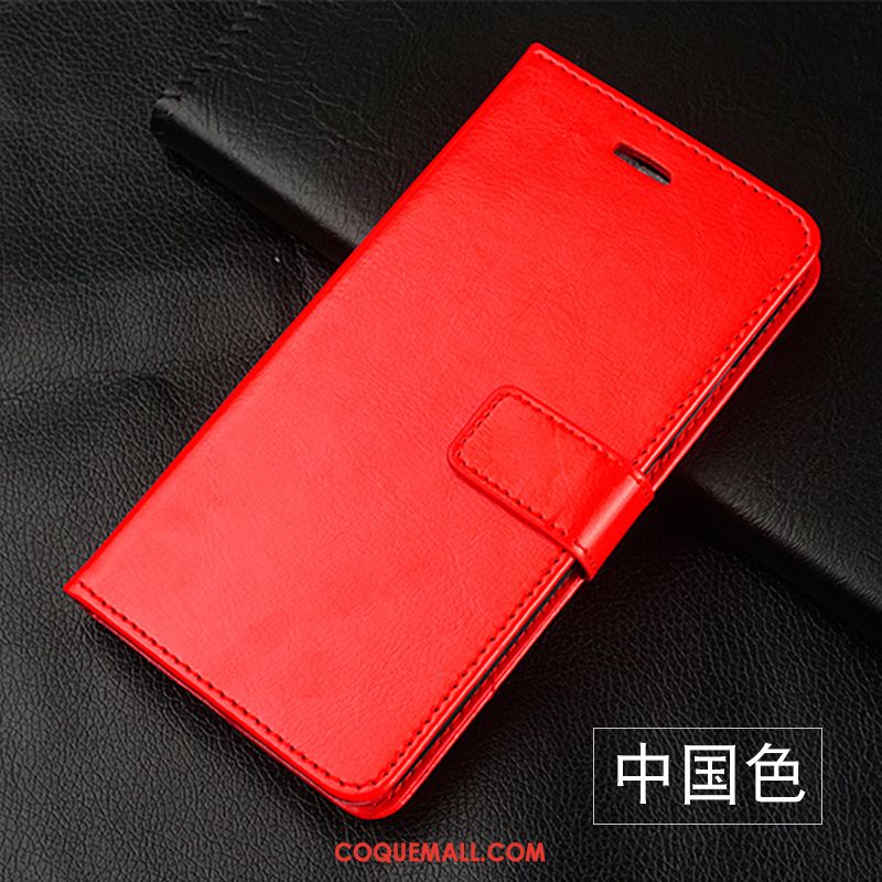 Étui Huawei P Smart Silicone Cuir Incassable, Coque Huawei P Smart Jeunesse Rouge