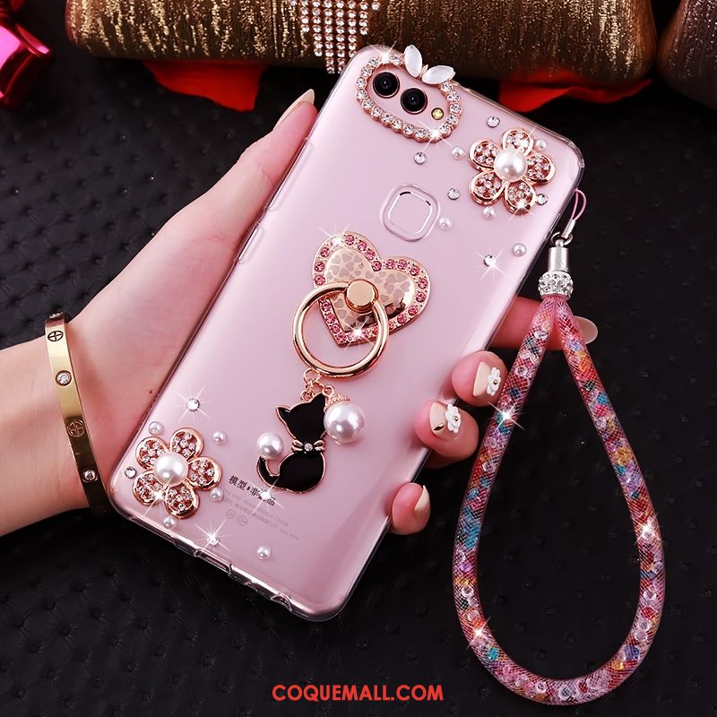 Étui Huawei P Smart Strass Fluide Doux Protection, Coque Huawei P Smart Transparent Téléphone Portable