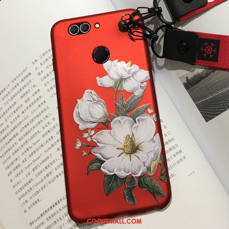 Étui Huawei P Smart Tendance Rouge Ornements Suspendus, Coque Huawei P Smart Nouveau Téléphone Portable