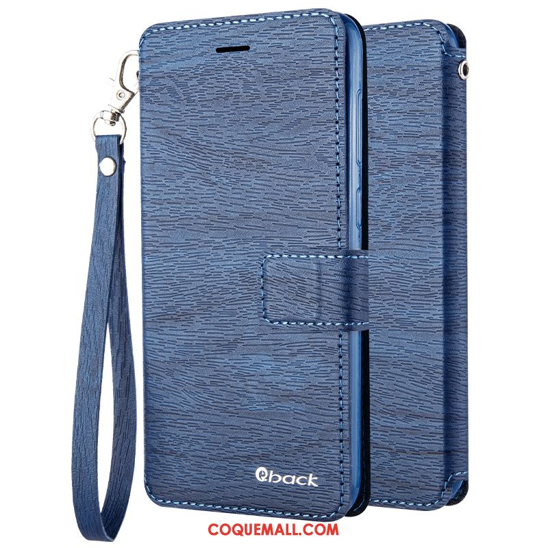 Étui Huawei P Smart Tout Compris Téléphone Portable Étui En Cuir, Coque Huawei P Smart Protection Bleu