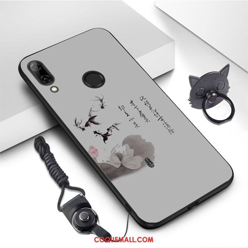 Étui Huawei P Smart Z Téléphone Portable Gris Vent, Coque Huawei P Smart Z Délavé En Daim Personnalisé