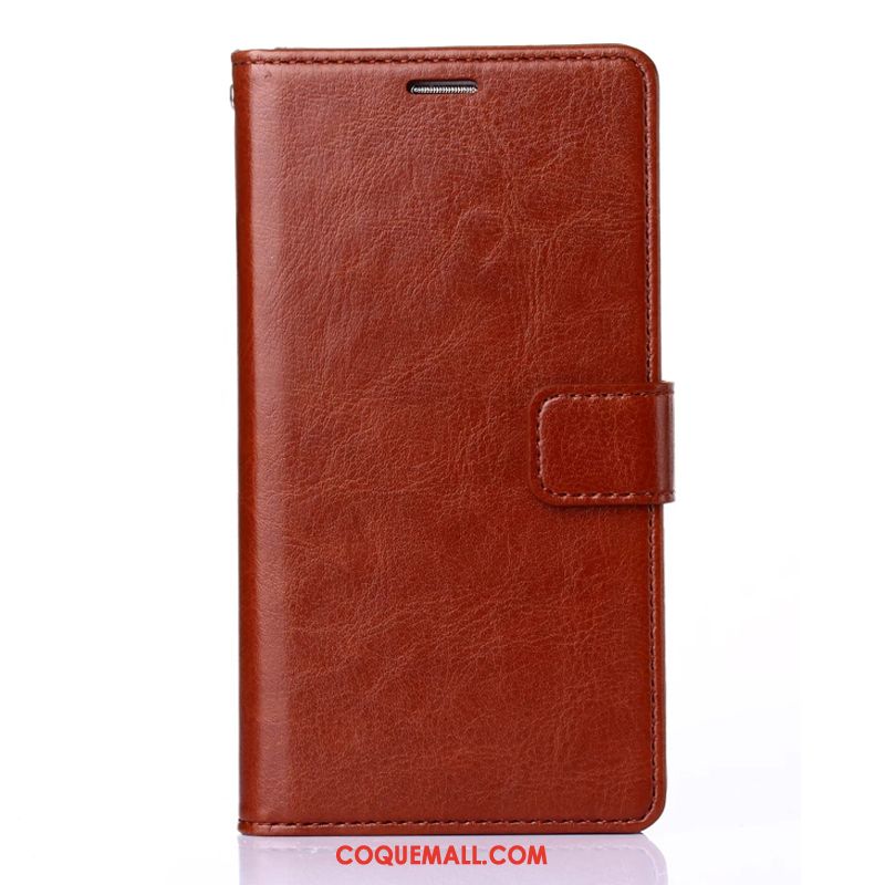 Étui Huawei P Smart Étui En Cuir Incassable Téléphone Portable, Coque Huawei P Smart Protection Silicone Braun