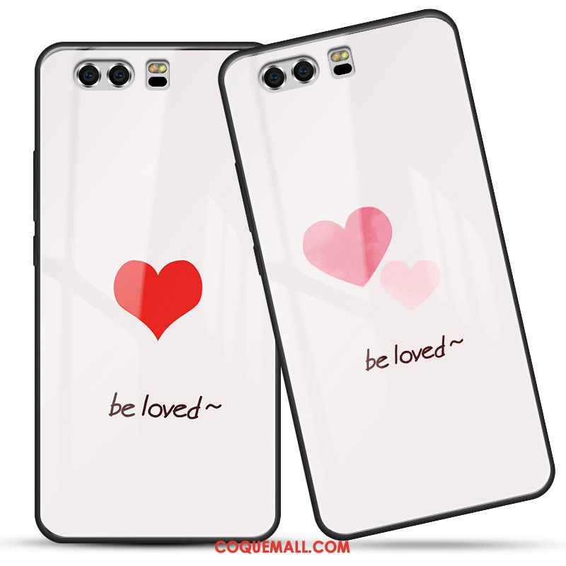 Étui Huawei P10 Fluide Doux Verre Amour, Coque Huawei P10 Téléphone Portable Peinture