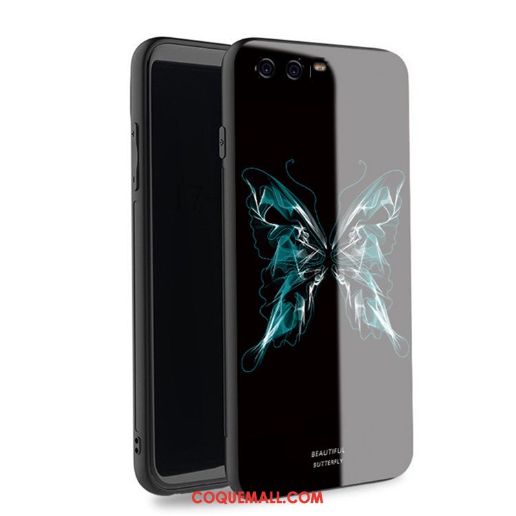 Étui Huawei P10 Incassable Noir Dessin Animé, Coque Huawei P10 Verre Téléphone Portable