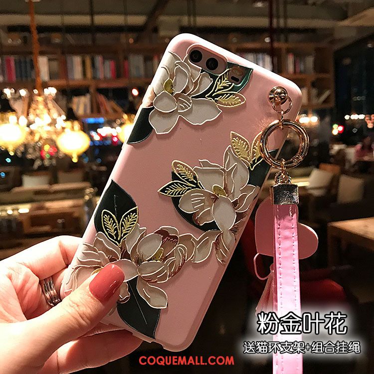 Étui Huawei P10 Plus Gaufrage Amour Tout Compris, Coque Huawei P10 Plus Téléphone Portable Rose