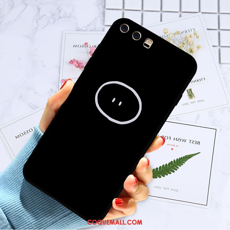 Étui Huawei P10 Plus Net Rouge Charmant Noir, Coque Huawei P10 Plus Gaufrage Dessin Animé