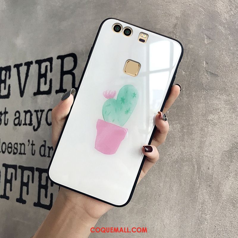 Étui Huawei P10 Plus Net Rouge Vert Créatif, Coque Huawei P10 Plus Personnalité Verre