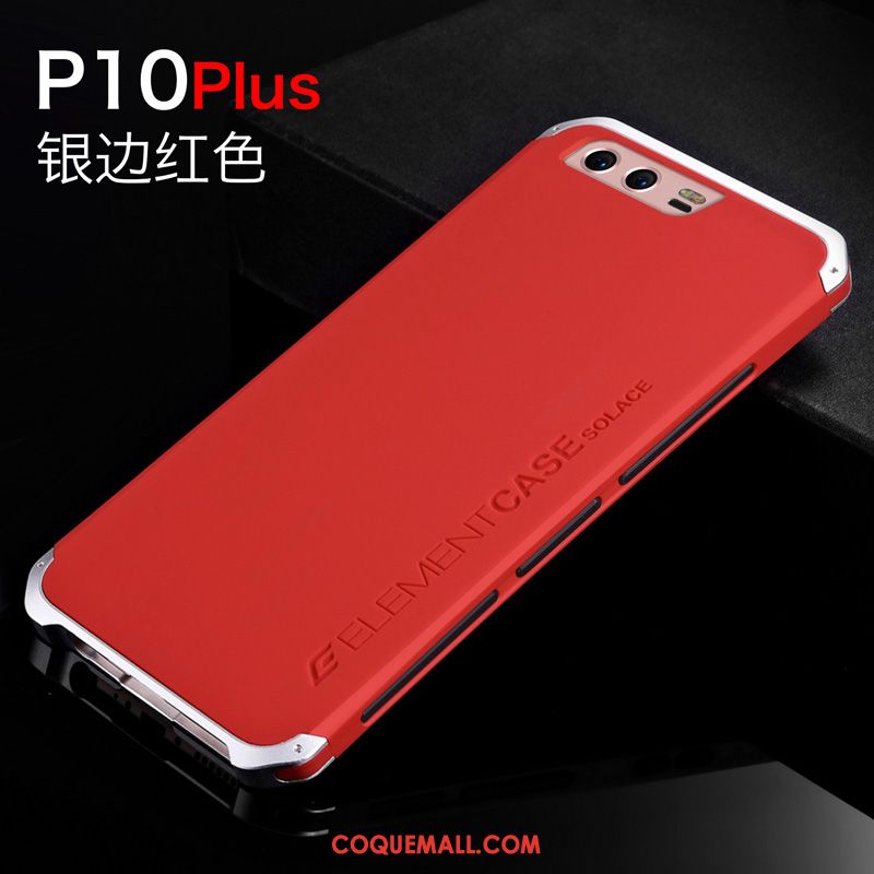 Étui Huawei P10 Plus Rouge Métal Tout Compris, Coque Huawei P10 Plus Protection Difficile