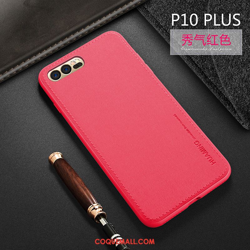 Étui Huawei P10 Plus Simple Modèle Fleurie Marque De Tendance, Coque Huawei P10 Plus Nouveau Rouge