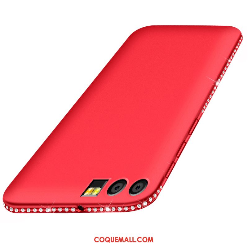 Étui Huawei P10 Plus Très Mince Délavé En Daim Silicone, Coque Huawei P10 Plus Téléphone Portable Rouge