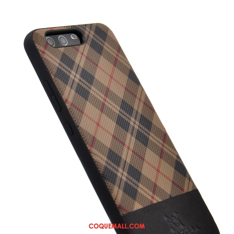 Étui Huawei P10 Plus Vérifier Carreaux Noir Créatif, Coque Huawei P10 Plus Protection Tigre