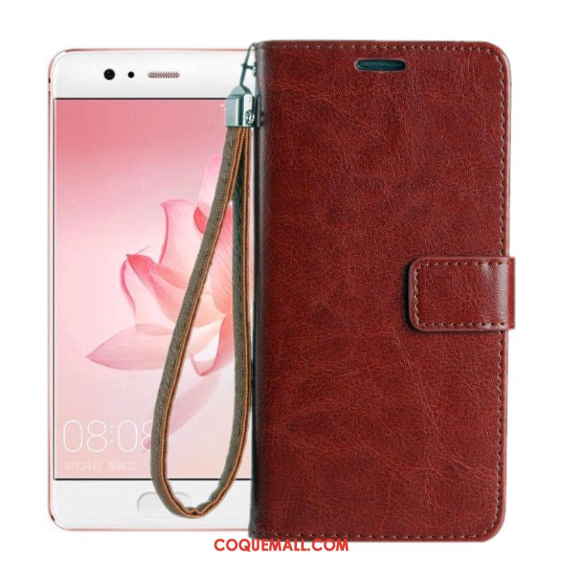 Étui Huawei P10 Étui En Cuir Incassable Protection, Coque Huawei P10 Silicone Téléphone Portable Braun