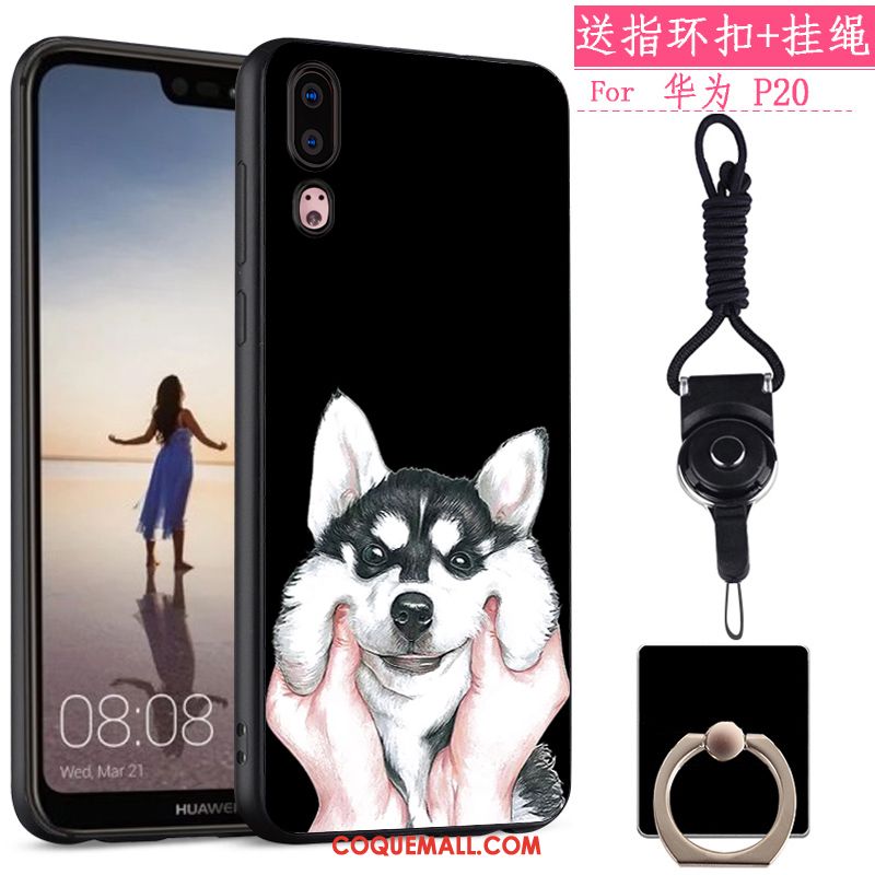 Étui Huawei P20 Dessin Animé Fluide Doux Créatif, Coque Huawei P20 Tout Compris Tendance