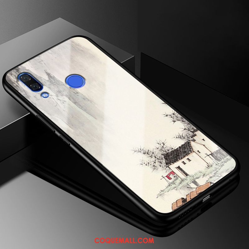 Étui Huawei P20 Lite Personnalité Mode Net Rouge, Coque Huawei P20 Lite Blanc Protection