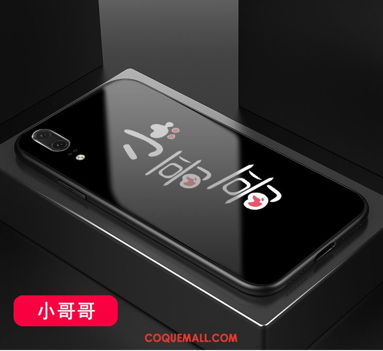 Étui Huawei P20 Noir Téléphone Portable Drôle, Coque Huawei P20 Verre Miroir