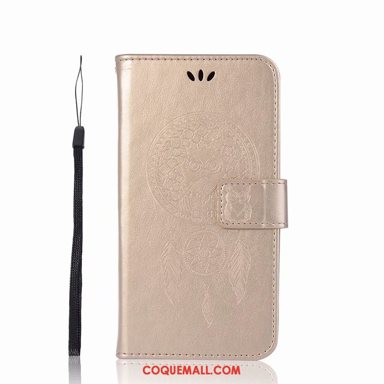 Étui Huawei P20 Or Téléphone Portable Fluide Doux, Coque Huawei P20 Bordure Carte