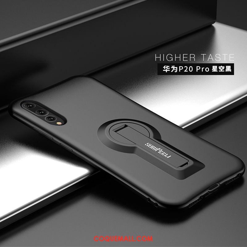 Étui Huawei P20 Pro Cou Suspendu Téléphone Portable Incassable, Coque Huawei P20 Pro Noir Rouge