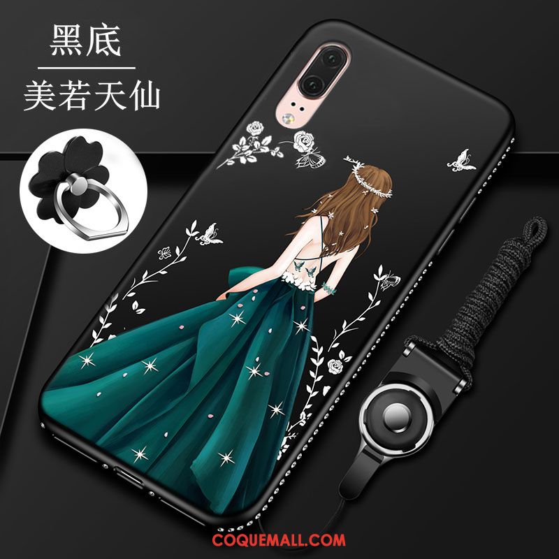 Étui Huawei P20 Pro Fluide Doux Noir Protection, Coque Huawei P20 Pro Téléphone Portable Silicone