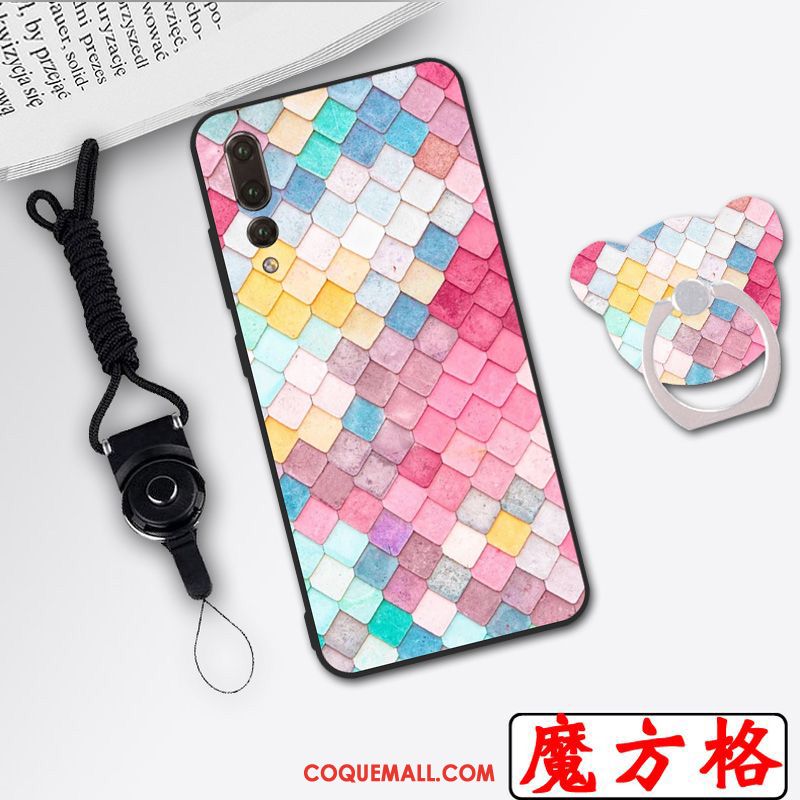 Étui Huawei P20 Pro Protection Personnalité Cou Suspendu, Coque Huawei P20 Pro Ornements Suspendus Multicolore Beige