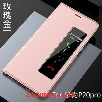 Étui Huawei P20 Pro Étui En Cuir Rose Dormance, Coque Huawei P20 Pro Protection Téléphone Portable