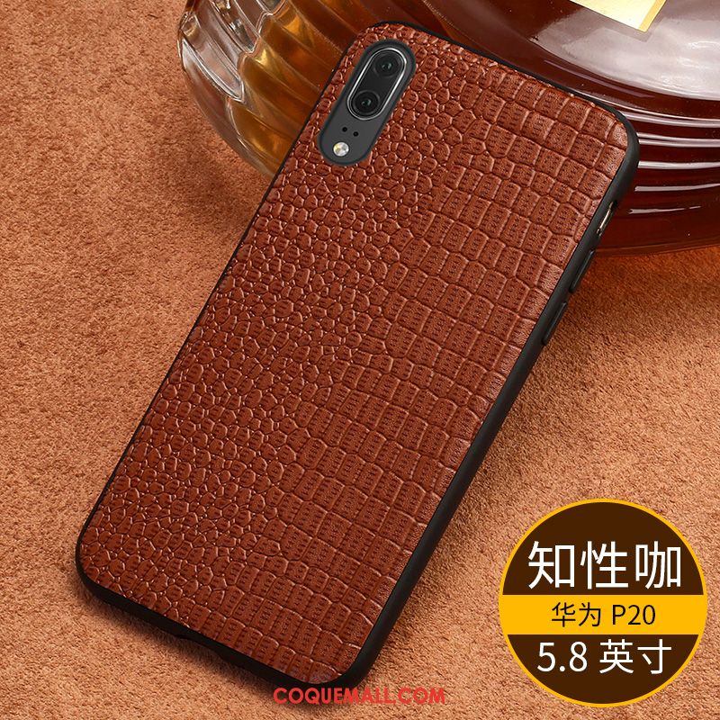 Étui Huawei P20 Support Fluide Doux Incassable, Coque Huawei P20 Membrane Téléphone Portable