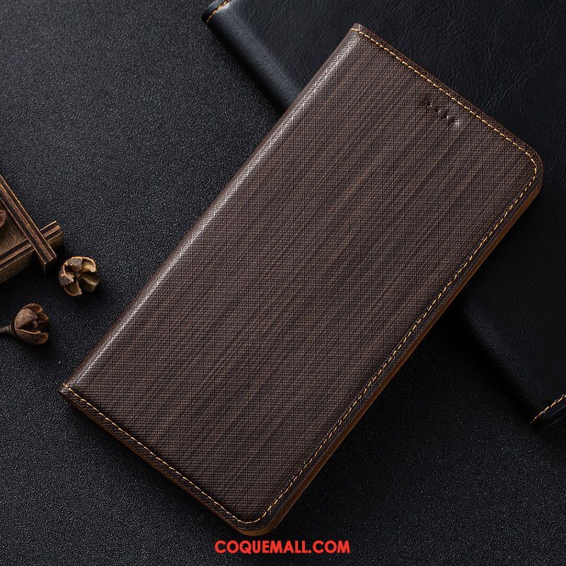 Étui Huawei P30 Cuir Véritable Nouveau Téléphone Portable, Coque Huawei P30 Protection Incassable Braun