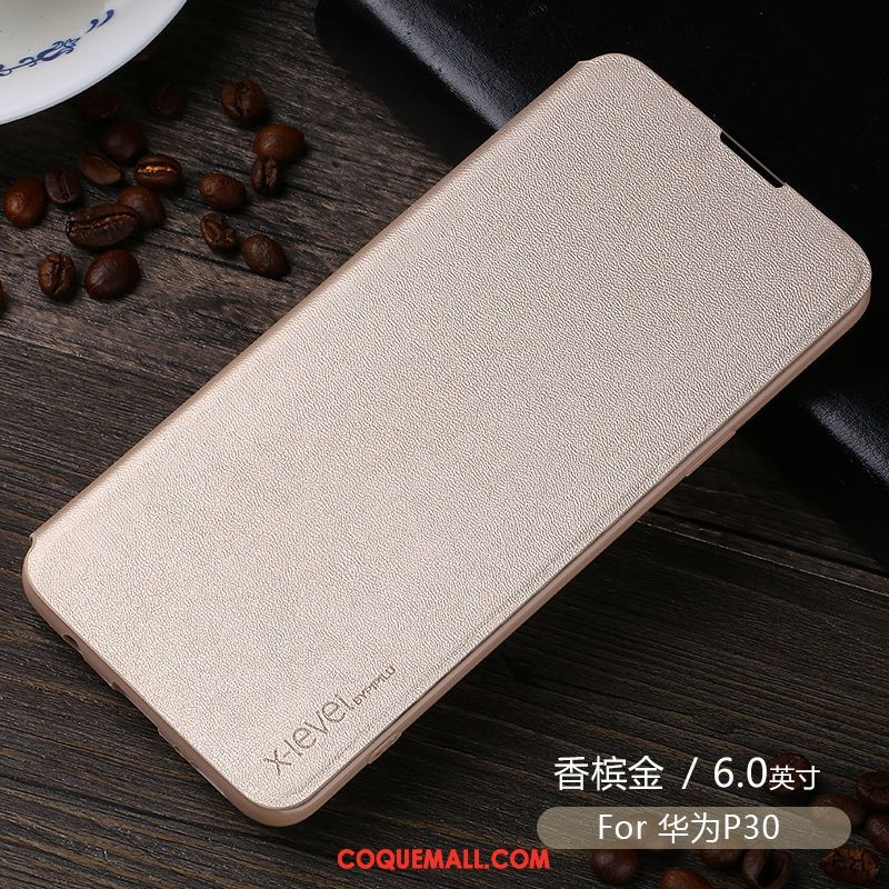 Étui Huawei P30 En Cuir Téléphone Portable Business, Coque Huawei P30 Tout Compris Incassable