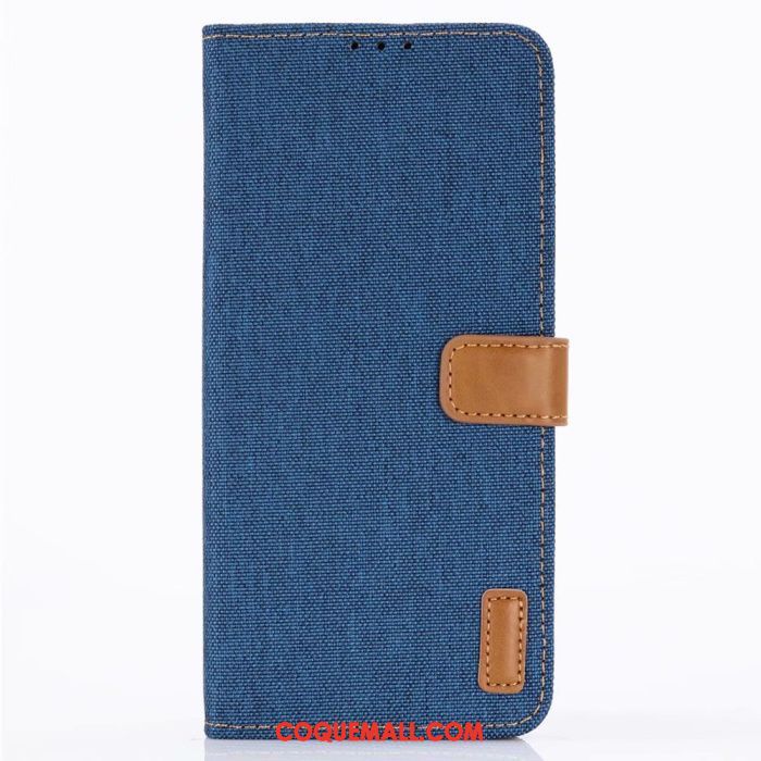 Étui Huawei P30 En Cuir Téléphone Portable Denim, Coque Huawei P30 Portefeuille Carte