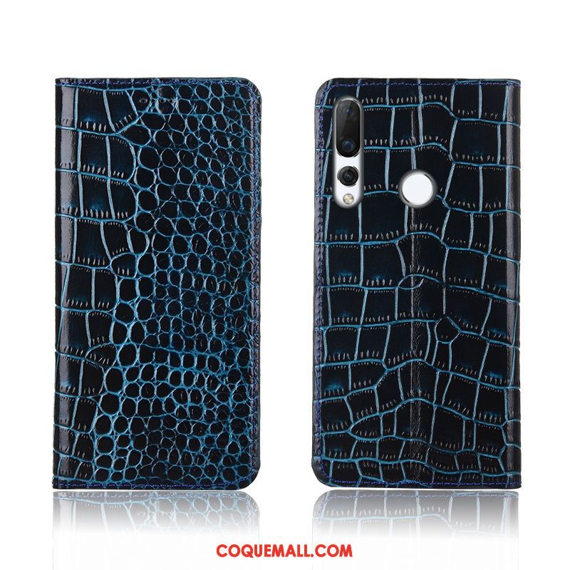 Étui Huawei P30 Lite En Cuir Cuir Véritable Silicone, Coque Huawei P30 Lite Téléphone Portable Fluide Doux