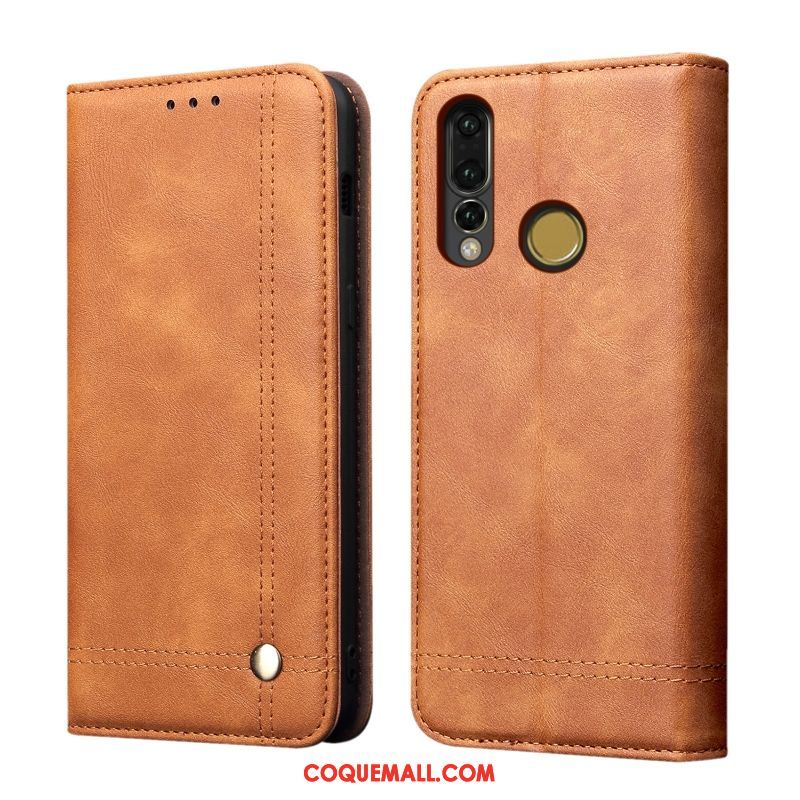 Étui Huawei P30 Lite Incassable Téléphone Portable Kaki, Coque Huawei P30 Lite En Cuir Fluide Doux