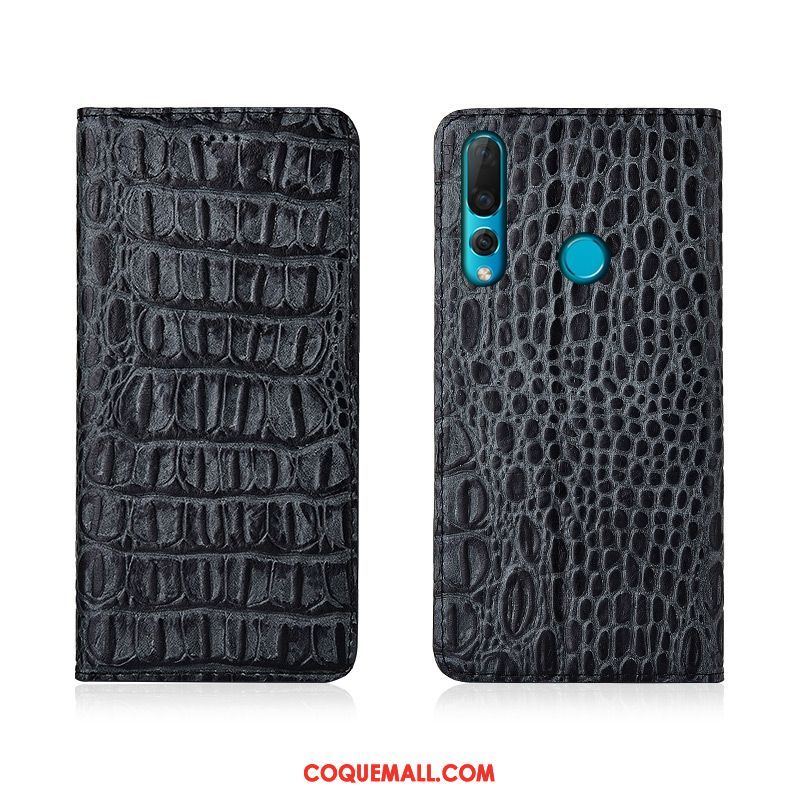 Étui Huawei P30 Lite Protection Nouveau Cuir Véritable, Coque Huawei P30 Lite Tout Compris Clamshell