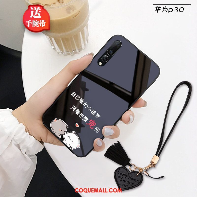 Étui Huawei P30 Marque De Tendance Protection Chat, Coque Huawei P30 Petit Créatif