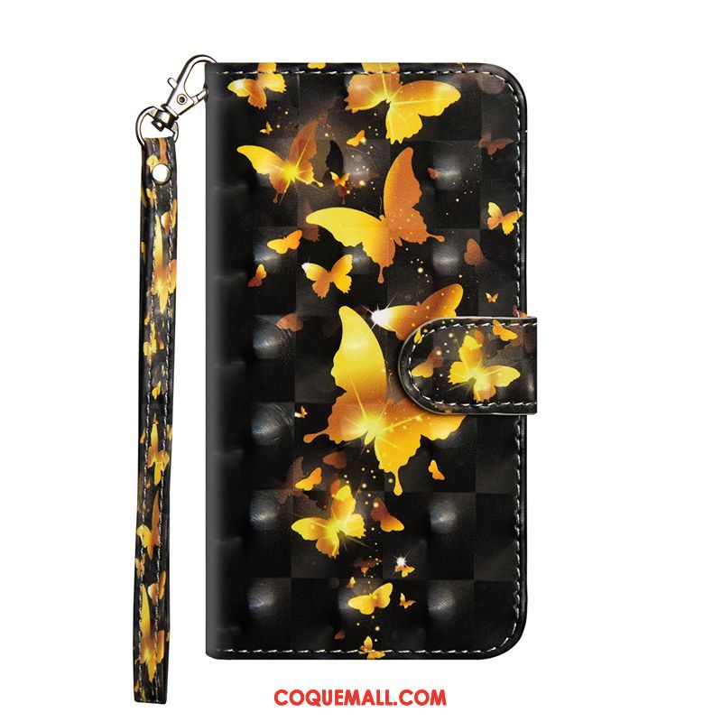 Étui Huawei P30 Pro Papillon Protection En Cuir, Coque Huawei P30 Pro Or Incassable