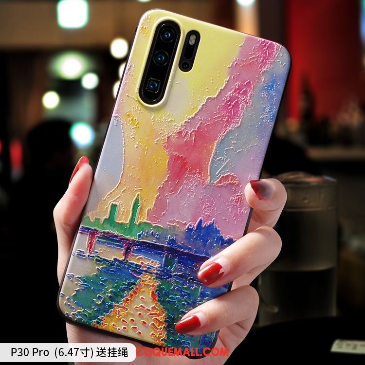 Étui Huawei P30 Pro Protection Créatif Multicolore, Coque Huawei P30 Pro Personnalité Mode