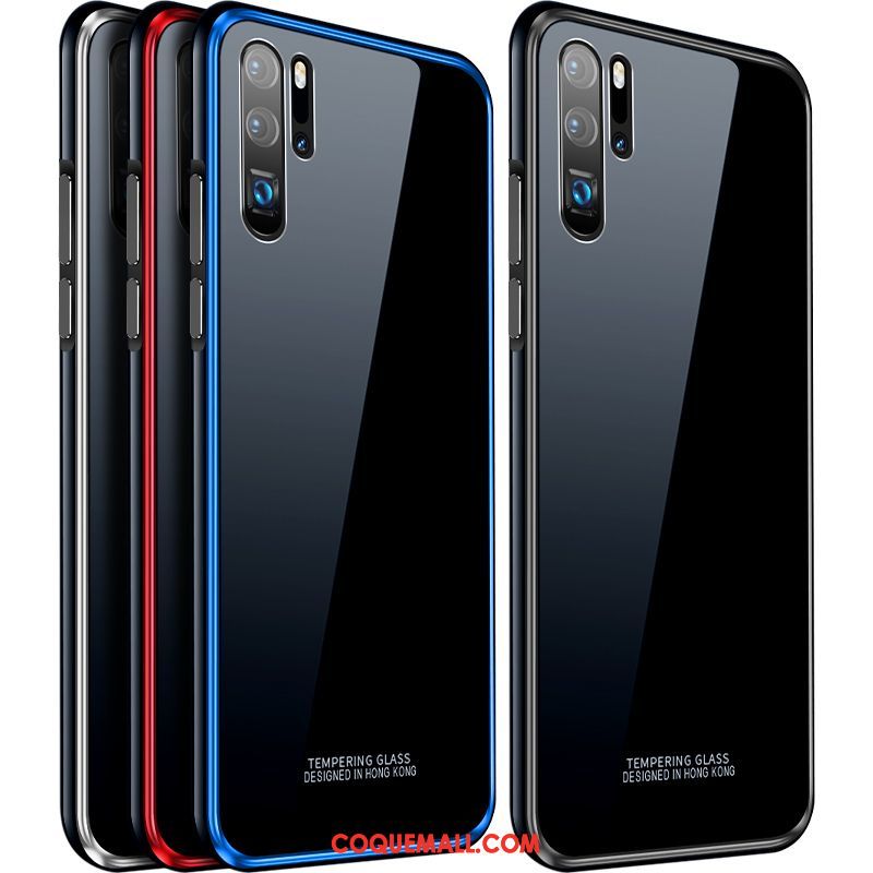 Étui Huawei P30 Pro Très Mince Border Rouge, Coque Huawei P30 Pro Luxe Luxe