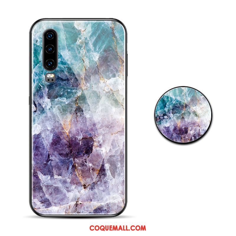 Étui Huawei P30 Vent Modèle Fleurie Tout Compris, Coque Huawei P30 Grand Verre