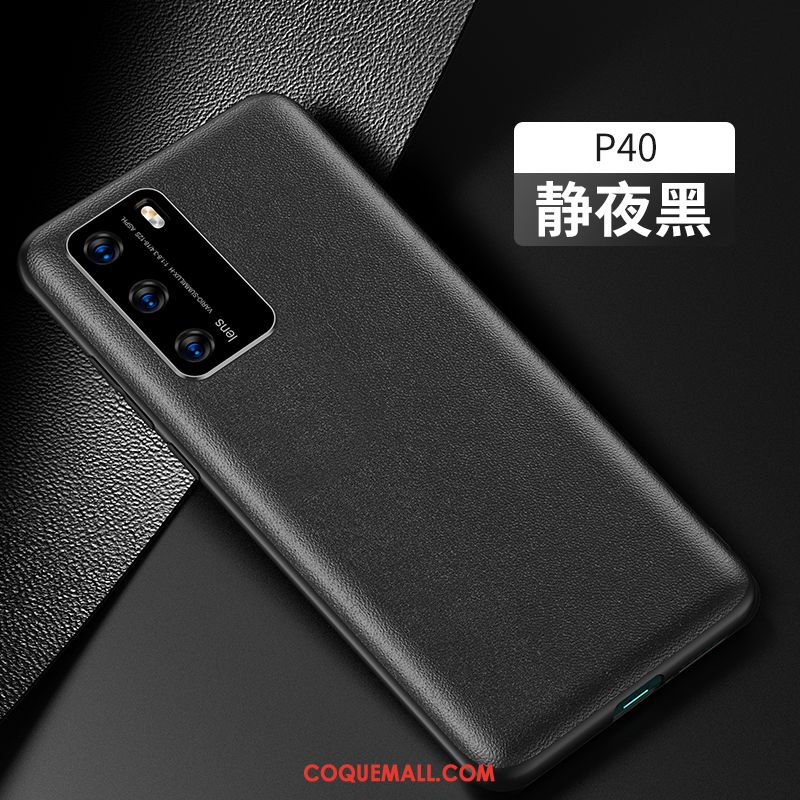 Étui Huawei P40 Créatif Cuir Véritable Incassable, Coque Huawei P40 Protection Personnalité