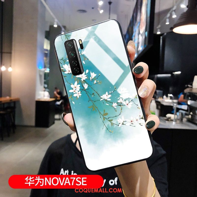 Étui Huawei P40 Lite 5g Vintage Fleur Incassable, Coque Huawei P40 Lite 5g Style Chinois Protection