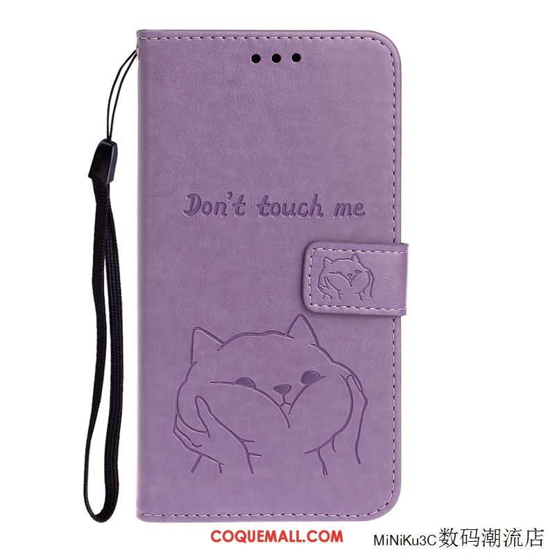 Étui Huawei P40 Lite Violet Téléphone Portable Chat, Coque Huawei P40 Lite Tout Compris En Cuir