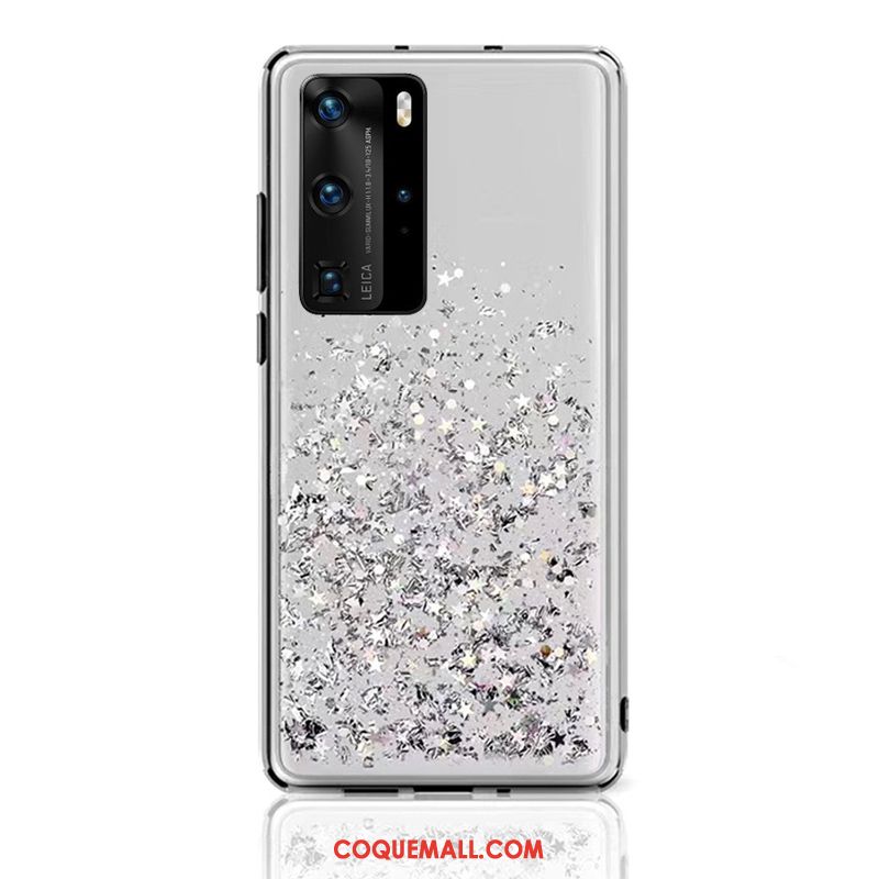 Étui Huawei P40 Pro Incassable Quicksand Téléphone Portable, Coque Huawei P40 Pro Ballon Fluide Doux