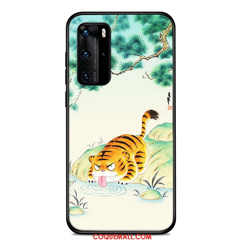 Étui Huawei P40 Pro Net Rouge Personnalité Fluide Doux, Coque Huawei P40 Pro Téléphone Portable Personnalisé