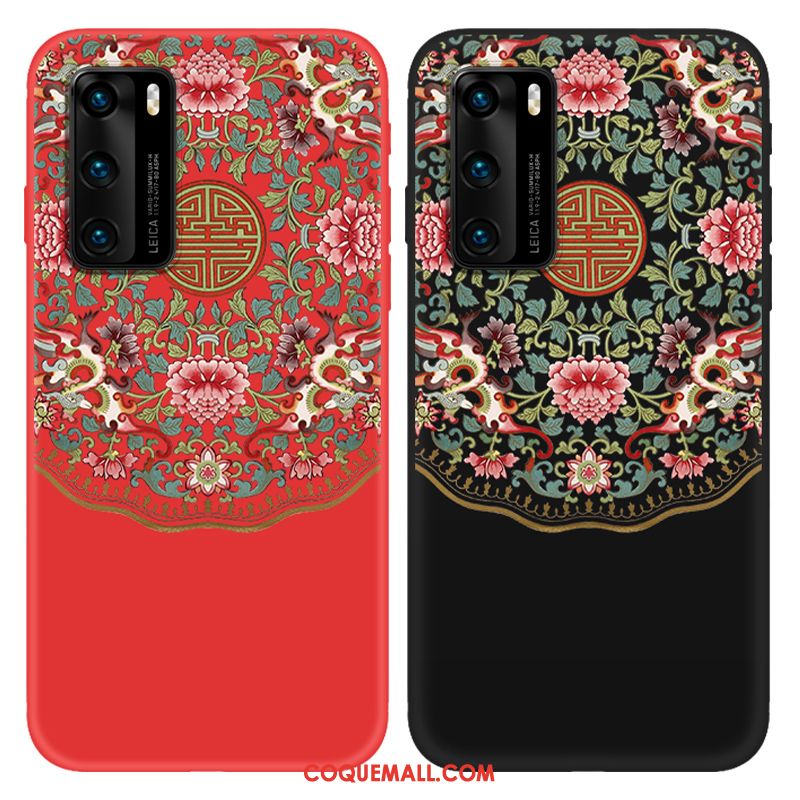 Étui Huawei P40 Silicone Fluide Doux Personnalité, Coque Huawei P40 Classiques Incassable